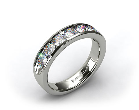  Platinum  1.50ctw Channel Set Diamond Anniversary Ring